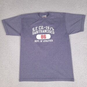 Vintage San Francisco Dept. Of Athletics‎ T-Shirt Mens Medium Blue Platinum BNK